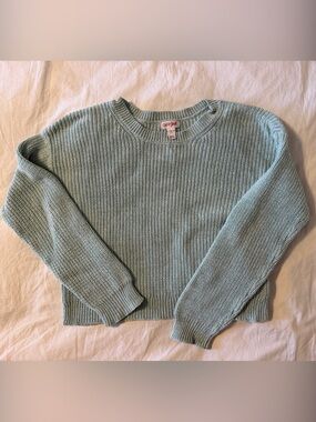 Cat & Jack Light green/blue Knit Crewneck Sweater for girls